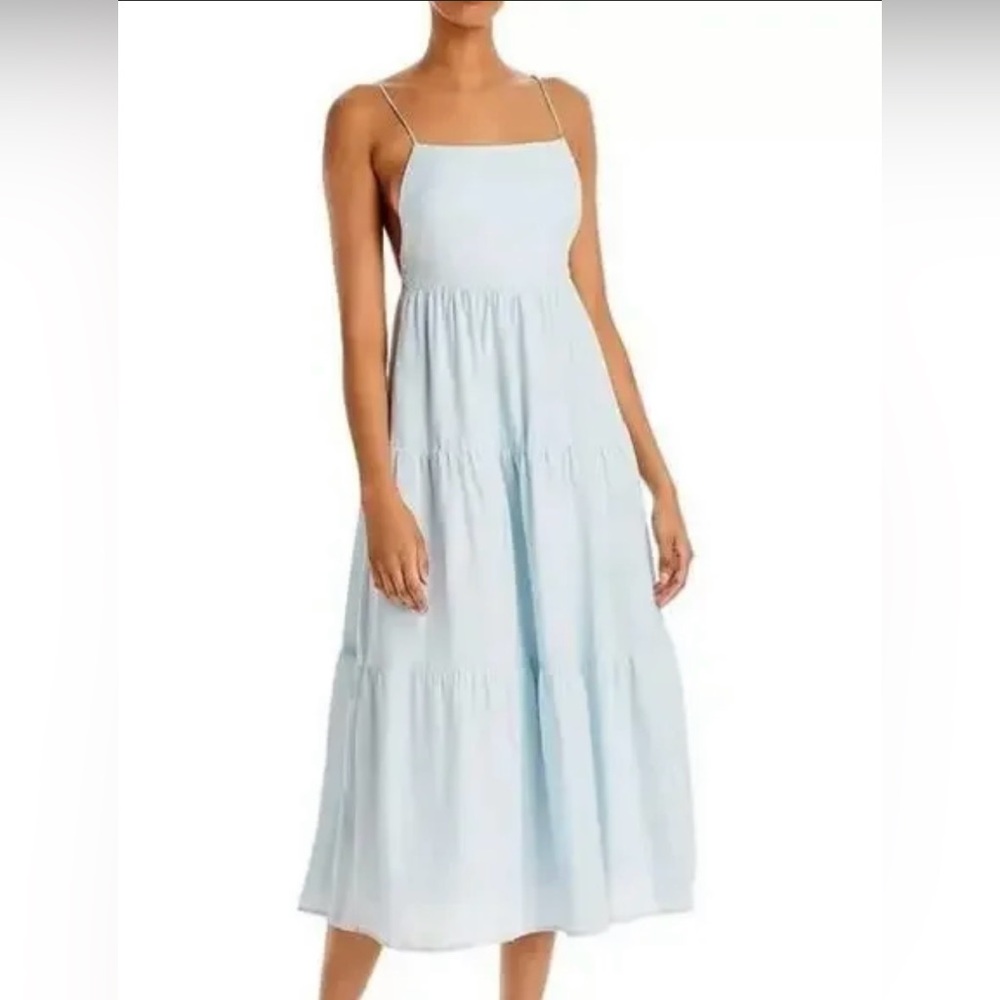HYFVE Mauve Pink Fairy Tiered Relaxed Sleeveless Whimsy Boho Lined Maxi Dress